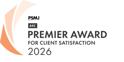 PSMJ AEC Premier Award for Client Satisfaction 2026 logo